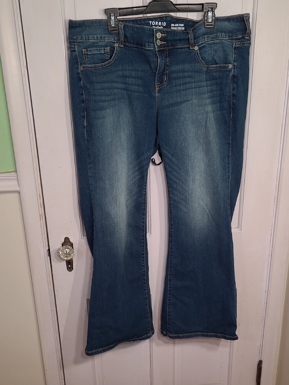 Torrid Blue Wash Flare Jeans - Wide Leg Size 18